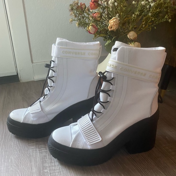 white converse combat boots